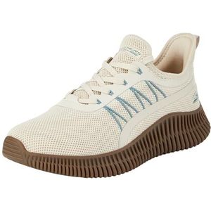Skechers BOBS GEO Sneakers voor heren, natuurlijke gebreid/multi synthetische trim, 6 UK, Natuurlijke gebreide multi synthetische rand, 39.5 EU