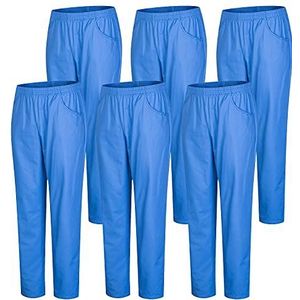 MISEMIYA - Verpakking met 6 stuks, uniseks, elastisch, uniformen, medische uniformen, Lichtblauw, M