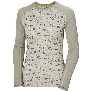 Helly Hansen Dames W Lifa Merino Midw Gra Crew, Terrazzo Graniet, L