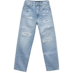 Replay Meisjesmoeder fit jeans Jorgi, 011 Super Light Blue, 12 Jaar