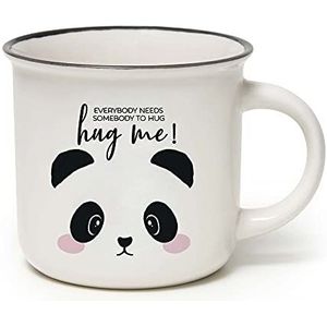 Legami Cup-Puccino Panda mok, porselein Bone China, meerkleurig