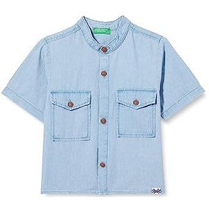 United Colors of Benetton Kinder- en jeugdhemd, Lichtblauw denim 901, 3 jaar