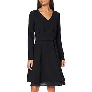 Armani Exchange Microtextured Fluid lange mouwen formele jurk voor dames, zwart, 2