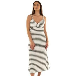 Onleva S/L Stripe Dress JRS, cloud dancer, L