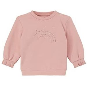 s.Oliver Uniseks - Baby Sweatshirt met borduurwerk en print details, roze, 86 cm