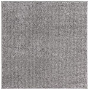 benuta ESSENTIALS Tapijt, polyester, grijs, 160x160 cm