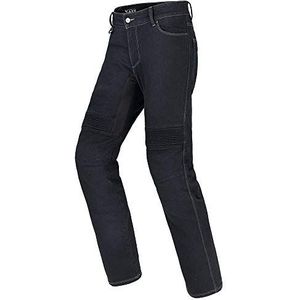 SPIDI, Motorjeans Furious PRO, kleur: zwart, maat: 28, heren motorbroek met beschermers, slijtvast en perforatiebestendig, met kniebescherming, slim fit model