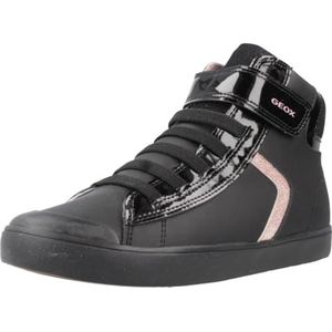 Geox J Gisli Girl A, meisjessneakers, Zwart, 34 EU