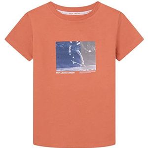 Andy Warhol by Pepe Jeans BILLY T-shirt voor jongens, oranje (squash oranje), 10 Jaar