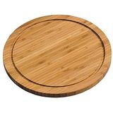 Kesper 58442 vleesbord Ø 25 cm van FSC®-gecertificeerd bamboe/Vesperbord/pizzabord/houten bord/snijplank