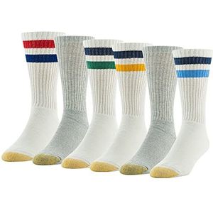 GOLDTOE Herensokken (6 stuks), Strepen wit/lichtblauw gesorteerd (6 paar), Large