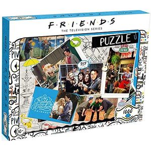 Winning Moves Friends Scrapbook 1000 stuk puzzel spel, stuk samen personages uit de populaire tv-serie, waaronder Joey, Ross, Rachel, Chandler, Phoebe en Monica, cadeau voor kinderen vanaf 10 jaar