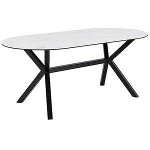AC Design Furniture Lajla eettafel, keramiek, wit, H: 74 x B: 180 x D: 90 cm