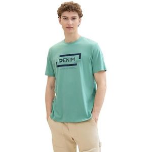 TOM TAILOR Denim Heren T-shirt, 10978 - gebleekt groen, XL