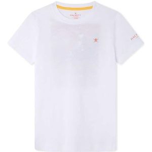 Hackett London Sunrise Skate Tee T-shirt voor jongens, wit (white), 24 Maaden
