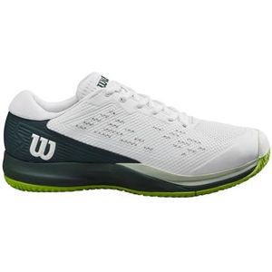 WILSON heren Rush Pro Ace Sneaker, Wit/Ponderosa Dennen/Jasmijn Groen, 43 EU