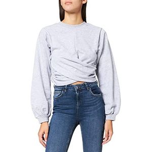 IPEKYOL Sweatshirt met ronde hals voor dames, gemengd grijs, S