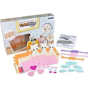 Fuzzikins Craft Cozy Cats / E72790 / 3 wasbare katten knutselfiguren om fantasierijk te beschilderen en te beplakken - met kleurrijke accessoires/geschikt voor kinderen vanaf 3 jaar