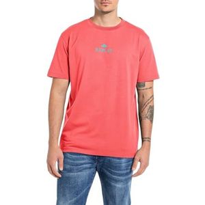 Replay Heren T-shirt Regular Fit, 556 Poppy Red, XXL