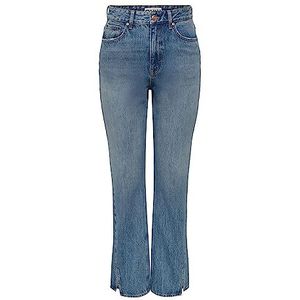 ONLY Onlbillie EX HW STR Slit DNM DOT025 NOOS Jeans, Medium Blue Denim, 28/34
