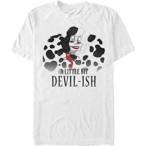 Disney 101 Dalmatians - Scary Evil Cruella Men's Crew neck T-Shirt White M