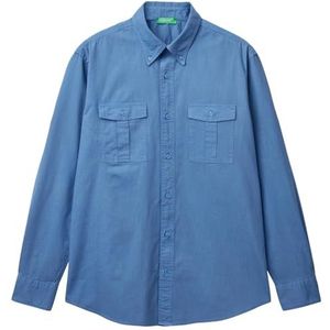United Colors of Benetton heren overhemd, Blauw, XS