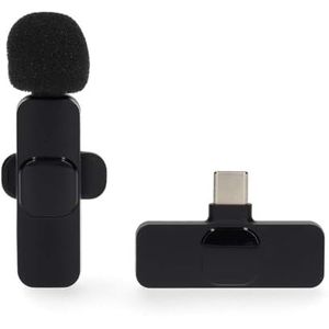 Microfoon - Gebruikt voor: Notebook/Smartphone/Tablet - Draadloos/USB Type-C - USB-C Female - Aan/uit knop