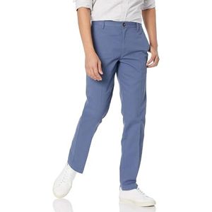 Amazon Essentials Slim-fit chino broek met platte voorkant voor heren, indigo, 28W/30L