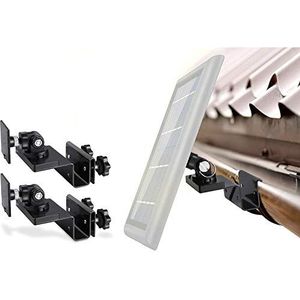 Wasserstein Gutter Mount Compatibel met Ring, Arlo, Blink, Reolink Cams & Compatibele zonnepanelen (2 stuks, zwart)