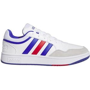 adidas Hoops 3.0 Lage voetbalschoenen voor heren, Ftwr Wit Lucid Blauw Beter Scarlet, 40 EU