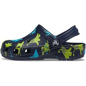 Crocs Unisex Kids Klassieke Grafische Klomp | Slip on Peuters | Waterschoenen, Monster Print, 20.5 EU