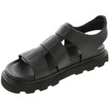 UGG Dames Capitelle Strap Slide Sandal, zwart, 8 UK, Zwart, 41 EU