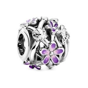 Charm margarita morada filigrana 798772C02 plata