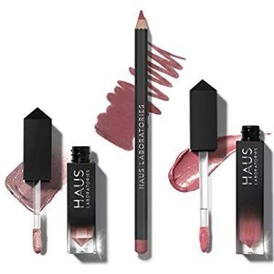 HAUS LABORATORIES By Lady Gaga: HAUS OF COLLECTIONS | Make-upset met zak, vloeibare oogschaduw, lipliner-pen en lipgloss in 9 sets, veganistisch en dierproefvrij, 3-delige voordeelset