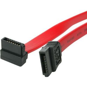 StarTech.com 15 cm SATA 3-kabel gehoekt, S-ATA III aansluitkabel tot 6 Gb/s, Serial ATA 90° rechtsgebogen, rood