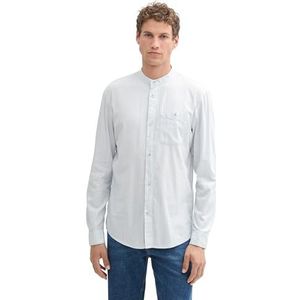 TOM TAILOR Denim heren overhemd, 36056 - Light Herringbone Structuur, L