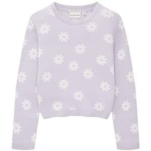 TOM TAILOR Meisjes trui 1035917, 31022 - Big Offwhite Lilac Flowers, 104-110