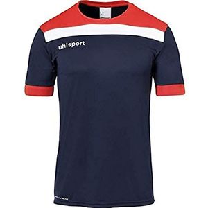Uhlsport Offense 23 T-shirt met korte mouwen voor heren, marineblauw/rood/wit, XL