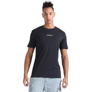 Calvin Klein Jeans Heren T-shirt met korte mouwen Monologo Regular Organic Cotton, Nachthemel, 3XL grote maten