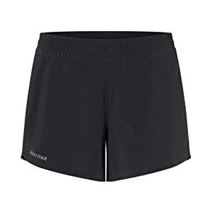 Marmot Dames Wm's Elda Short 10 cm, ademende functionele shorts, sneldrogende trainingsshorts met UV-bescherming, elastische bouldershorts, zwart, S