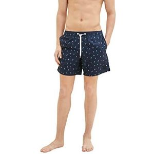 TOM TAILOR Denim Heren 1037123 zwembroek, 32113-Navy Palm Surf Print, S, 32113 - Navy Palm Surf Print, S