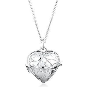 Elli Halsketting dames hart medaillon hanger ornament in 925 sterling zilver