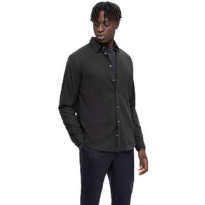 SELETED HOMME Heren Slhslimowen-Flannel Shirt Ls Noos Shirt, Forest Night/Detail: solid, S