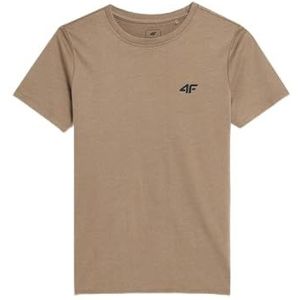 4F T-shirt M0795 beige, kinderen 146, Beige, 11 Jaren