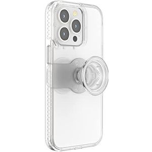 PopSockets: PopCase Hoesje voor iPhone 13 Pro met een Verplaatsbare PopGrip Slide-Standaard en Grip met een Verwisselbare Top - Clear