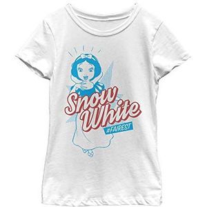 Disney Snow White #Fariest Vintage Cartoon Girls Standaard T-shirt, XS, Weiß, XS