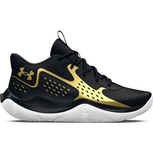 UNDER ARMOUR uniseks-volwassene Ua Jet '23 Basketbalschoenen,Zwart Metallic Goud Metallic Goud,45.5 EU