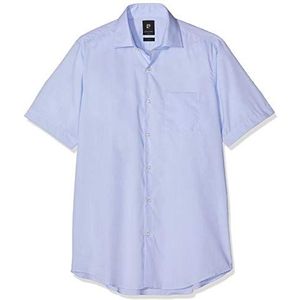 Pierre Cardin Zakelijk herenhemd met korte mouwen, Easy Care Denim Academy businesshemd, blauw (9001), 42 NL (Fabrikant maat:41)
