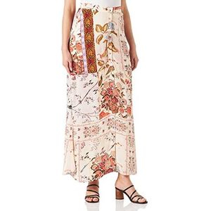 Desigual Lange geweven rok voor dames, Crudo, 38