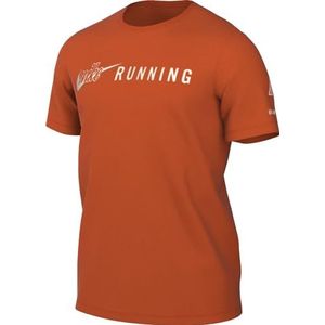 Nike Heren M Nk Df Tee Run Energy, Safety Orange, FQ3920-819, XL
